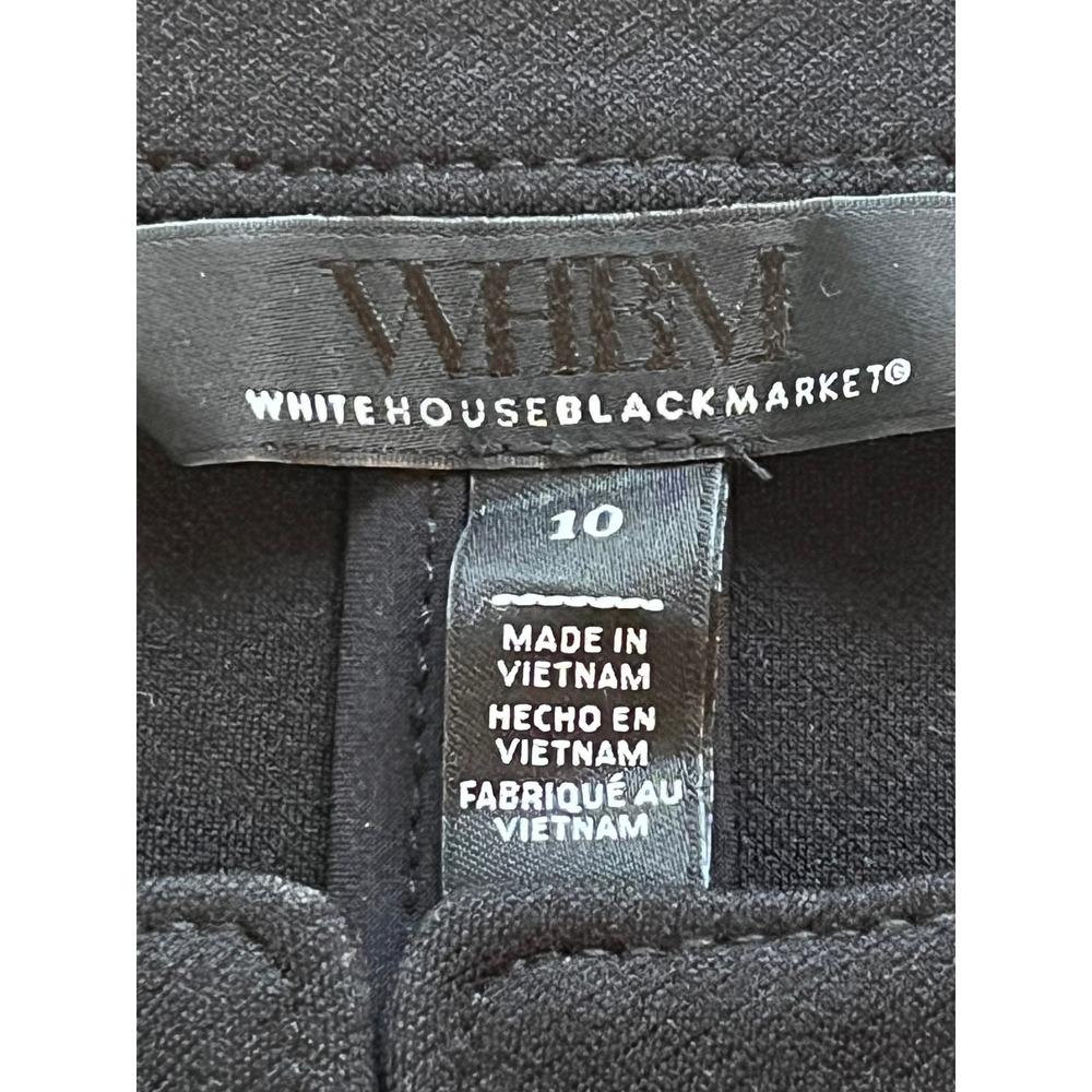 White House Black Market Black Military Blazer Gold Crest Button Jacket Size 10 - Picture 6 of 11